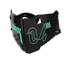 Punk Mask Cat Ears Sci-fi Machinery (Option: Mask black cyan)