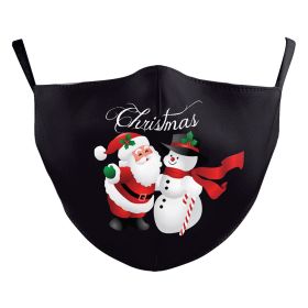 Snowflake Christmas Red Digital Printing Double-layer Dust Mask (Option: B178 1468-Adult Average Size)