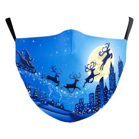 Christmas Light Shadow Digital Printing Double-layer Dust Mask (Option: B178 1092-Adult Average Size)