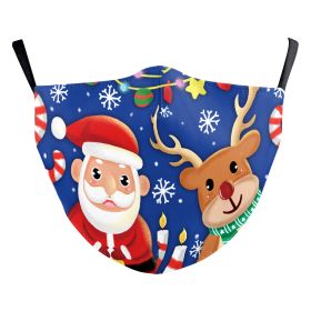 Christmas Light Shadow Digital Printing Double-layer Dust Mask (Option: B178 1089-Adult Average Size)