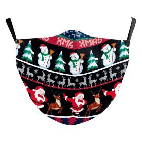 Christmas Funny Digital Printing Double-layer Dust Mask (Option: B178 1113-Adult Average Size)