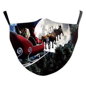 Christmas Light Shadow Digital Printing Double-layer Dust Mask (Option: B178 1081-Adult Average Size)