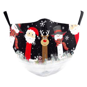 Christmas Snowflake Digital Printing Double-layer Dust Mask (Option: B178 1141-Adult Average Size)