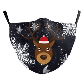 Christmas Snowflake Digital Printing Double-layer Dust Mask (Option: B178 1143-Adult Average Size)