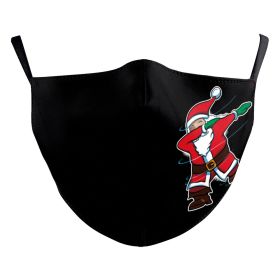 Christmas Red Digital Printing Double-layer Dust Mask (Option: B178 1526-Adult Average Size)