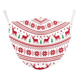 Christmas Digital Printing Double-layer Dust Mask (Option: B178 1065-Adult Average Size)