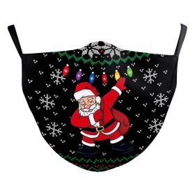 Christmas Funny Digital Printing Double-layer Dust Mask (Option: B178 1114-Adult Average Size)