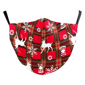 Christmas Beard Digital Printing Face Creative Double-layer Dust Mask (Option: B178 1841-Adult Average Size)