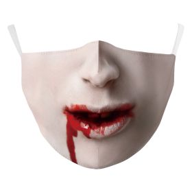 Digital Printing Ghost Face Wansheng Clown Funny Double-layer Dust Mask (Option: B178 706-Adult Average Size)