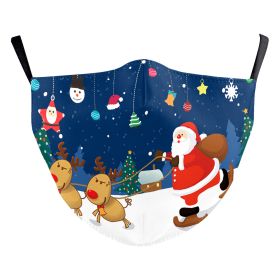 Christmas Light Shadow Digital Printing Double-layer Dust Mask (Option: B178 1090-Adult Average Size)