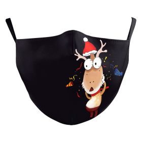 Christmas Green Digital Printing Windproof Double Layer Dustproof Mask (Option: B178 1187-Adult Average Size)