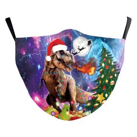 Christmas Digital Printing Double-layer Dust Mask (Option: B178 1070-Adult Average Size)