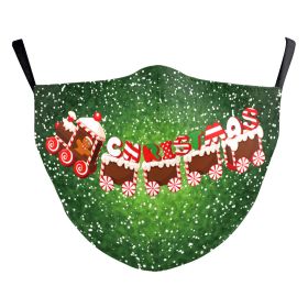 Santa Elk Digital Printing Double-layer Dust Mask (Option: B178 1328-Average Size For Adults)