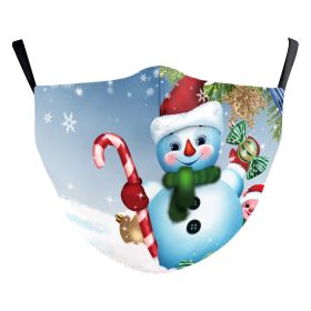 Christmas Digital Printing Double-layer Dust Mask (Option: B178 1062-Adult Average Size)