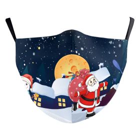 Christmas Light Shadow Digital Printing Double-layer Dust Mask (Option: B178 1086-Adult Average Size)