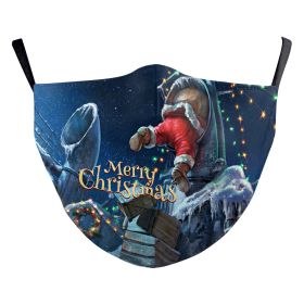 Christmas Tree Digital Printing Double Layer Dustproof Mask (Option: B178 1635-Average Size For Adults)