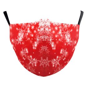 Christmas Single Corner Print Double Layer Dust Mask (Option: B178 758-Adult Average Size)