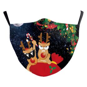 Christmas Tree Digital Printing Double Layer Dustproof Mask (Option: B178 1723-Average Size For Adults)