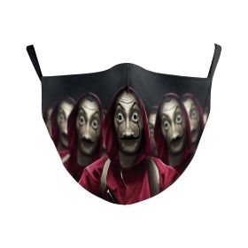 Halloween Double-layer Ear Washing Creative Digital Printing Mask (Option: B178 241-Adult Average Size)