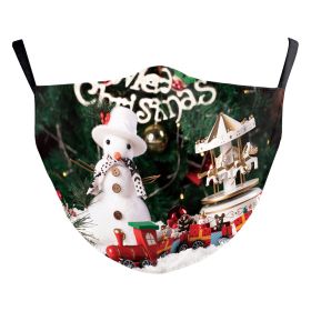 Christmas Light Shadow Digital Printing Double-layer Dust Mask (Option: B178 1080-Adult Average Size)