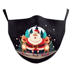 Christmas Snowman Digital Printing Double Layer Dustproof Mask (Option: B178 1160-Adult Average Size)