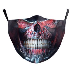 Digital Printing Ghost Face Wansheng Clown Funny Double-layer Dust Mask (Option: B178 697-Adult Average Size)