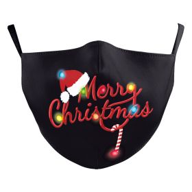 Christmas Light Shadow Digital Printing Double-layer Dust Mask (Option: B178 1093-Adult Average Size)