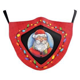 Christmas Beard Digital Printing Double Layer Dustproof Mask (Option: B178 1057-Average Size For Adults)