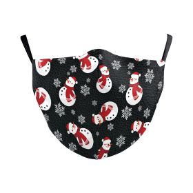 Christmas Single Corner Print Double Layer Dust Mask (Option: B178 414-Adult Average Size)