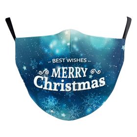 Christmas Snowflake Digital Printing Double-layer Dust Mask (Option: B178 1132-Adult Average Size)