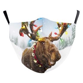 Christmas Digital Printing Double-layer Dust Mask (Option: B178 1075-Adult Average Size)