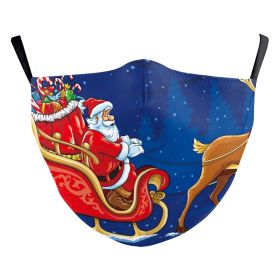 Christmas Red Digital Printing Double-layer Dust Mask (Option: B178 1524-Adult Average Size)