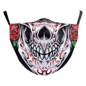 Digital Printing Ghost Face Wansheng Clown Funny Double-layer Dust Mask (Option: B178 699-Adult Average Size)