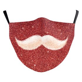 Christmas Beard Digital Printing Double Layer Dustproof Mask (Option: B178 793-Average Size For Adults)