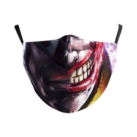 Halloween Double-layer Ear Washing Creative Digital Printing Mask (Option: B178 185-Adult Average Size)