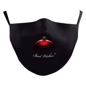 Christmas Red Digital Printing Double-layer Dust Mask (Option: B178 1477-Adult Average Size)