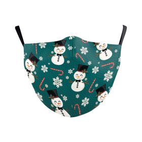 Christmas Single Corner Print Double Layer Dust Mask (Option: B178 413-Adult Average Size)