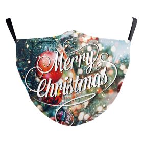 Christmas Tree Digital Printing Double Layer Dustproof Mask (Option: B178 1722-Average Size For Adults)