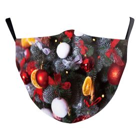 Christmas Light Shadow Digital Printing Double-layer Dust Mask (Option: B178 1096-Adult Average Size)