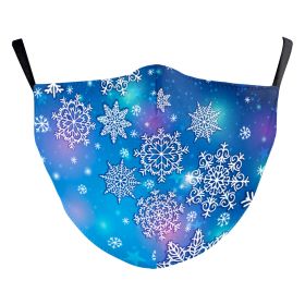 Christmas Snowflake Digital Printing Double-layer Dust Mask (Option: B178 1129-Adult Average Size)