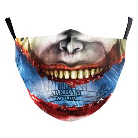 Digital Printing Ghost Face Wansheng Clown Funny Double-layer Dust Mask (Option: B178 703-Adult Average Size)