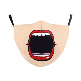 Halloween Double-layer Ear Washing Creative Digital Printing Mask (Option: B178 159-Adult Average Size)