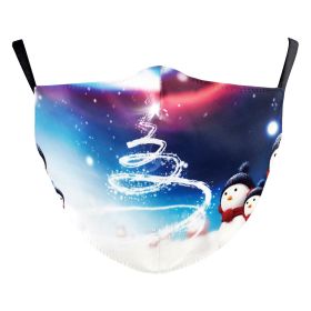 Christmas Light Shadow Digital Printing Double-layer Dust Mask (Option: B178 1091-Adult Average Size)