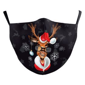 Christmas Snowman Digital Printing Double Layer Dustproof Mask (Option: B178 1162-Adult Average Size)