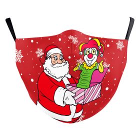 Christmas Beard Digital Printing Double Layer Dustproof Mask (Option: B178 803-Average Size For Adults)