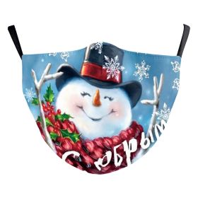 Santa Elk Digital Printing Double-layer Dust Mask (Option: B178 1305-Average Size For Adults)