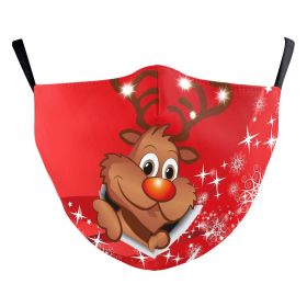 Christmas Light Shadow Digital Printing Double-layer Dust Mask (Option: B178 1087-Adult Average Size)