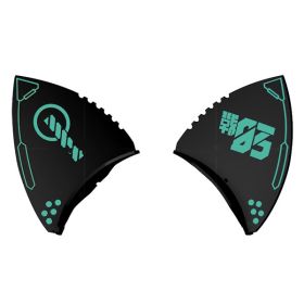 Punk Mask Cat Ears Sci-fi Machinery (Option: Cat ears black cyan)